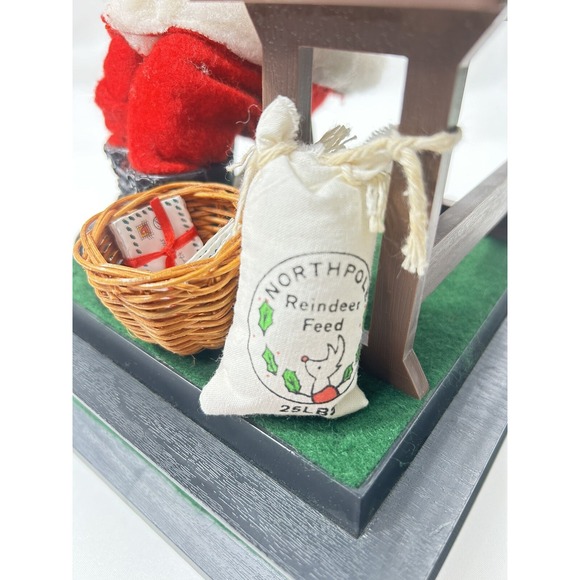 Vintage 1990 Smile Noel Christmas‎ Lighted Musical Santa Reading Letters 12"x7" - Picture 7 of 16